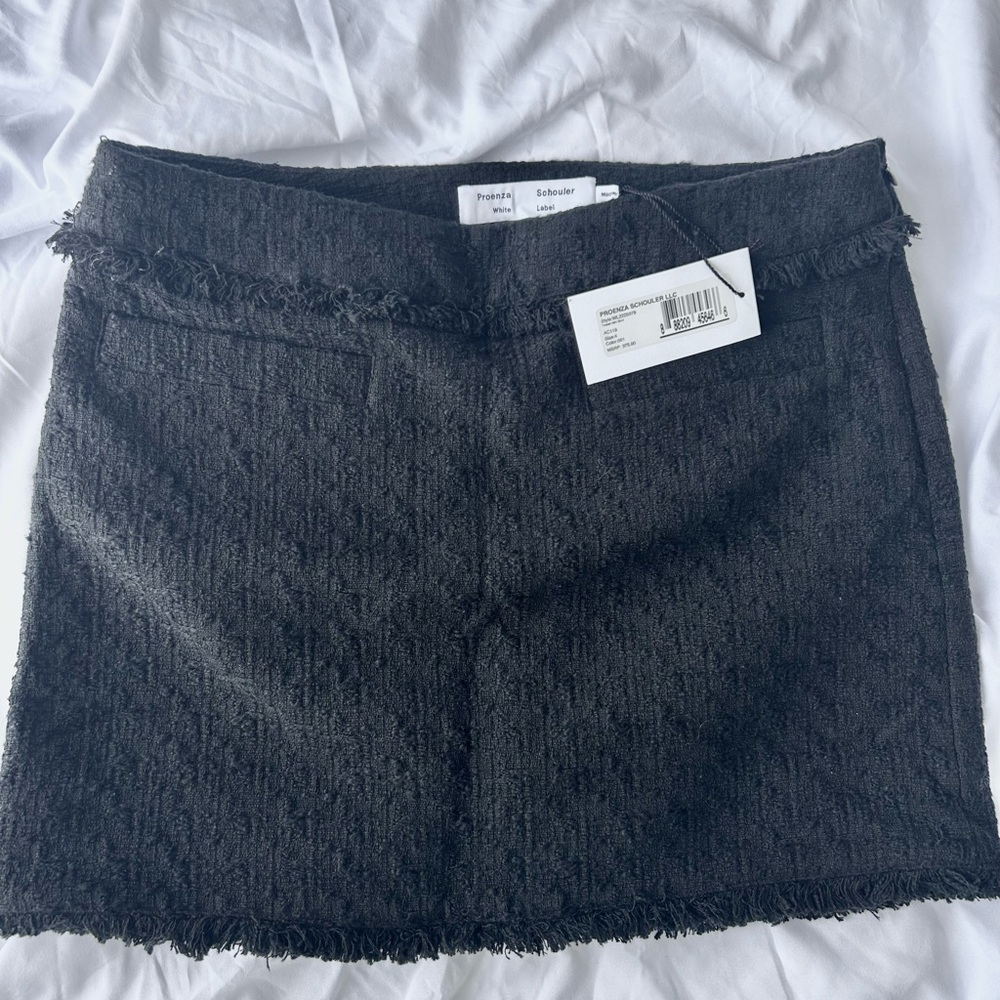 Proenza Schouler Black Ribbed Mini Skirt (brand new!)